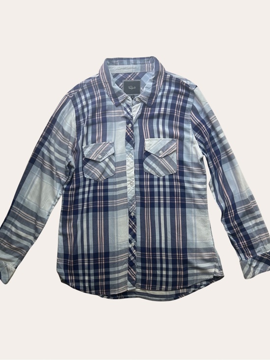 Rails Tops - Rails Plaid Woman’s Button-Up Shirt Navy & Pink Size Medium
